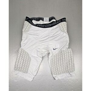 Nike Pro Combat Compression Shorts Mens XL. White 5 Padded‎ Dri-Fit.